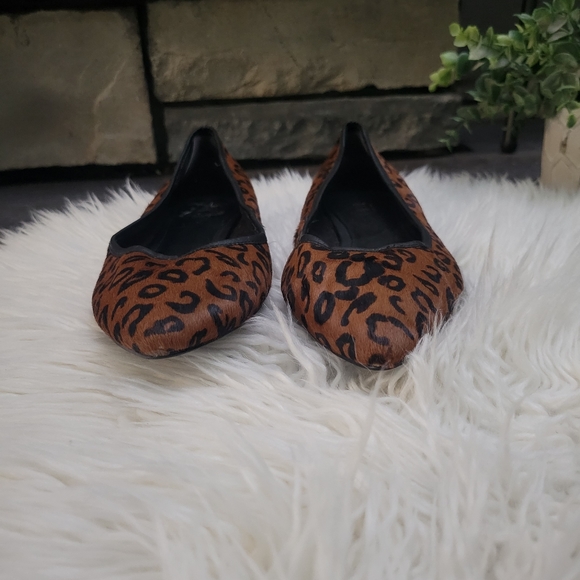 Ann Taylor Loft Point Toe Leopard Texture Print Flats Size 9 - Picture 3 of 12